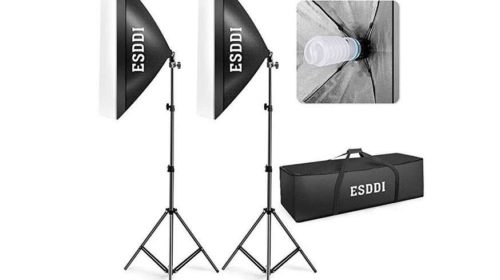 kit studio photo ESDDI avec supports d'éclairage 800W