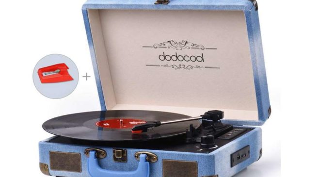 la platine disque vinyle Bluetooth dodocool , convertisseur MP3 avec hautparleur