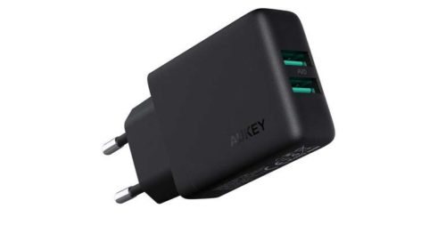 le chargeur secteur USB 24W 2 ports (4.8A) AUKEY PA-U50