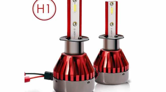 lot de 2 ampoules de phare H1 à LED (48W – 7600lm) Topvork