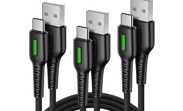 lot de 3 câbles tressés usb c vers usb qc3.0 iniu d3c 3p