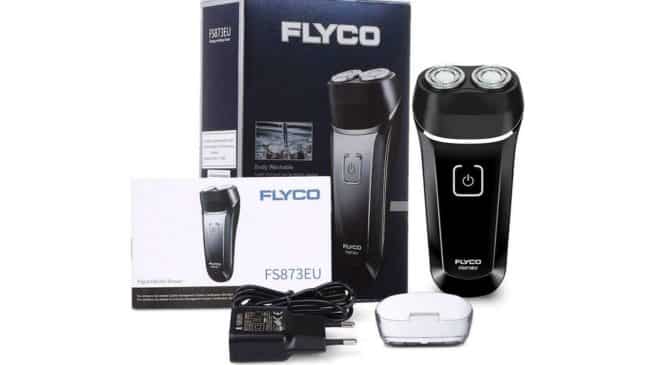 rasoir électrique Flyco rechargeable étanche avec deux têtes pivotantes pas cher