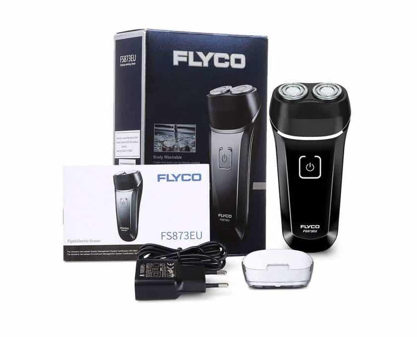 rasoir électrique Flyco rechargeable étanche avec deux têtes pivotantes pas cher