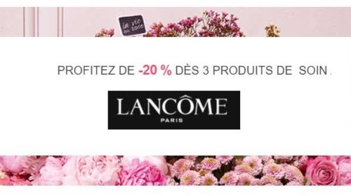 remise dès 3 produits de soin Lancôme achetés