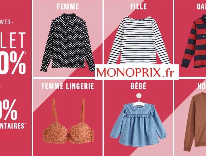 10% de remise supplémentaire sur Outlet Monoprix mode