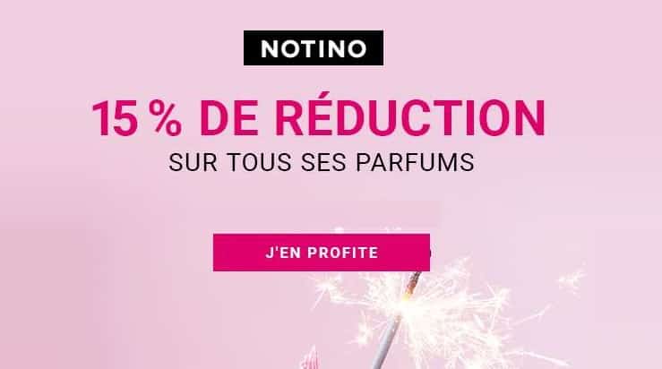 15% de remise sur tous les parfums vendus sur la parfumerie Notino