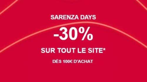 30% de remise immédiate sur Sarenza