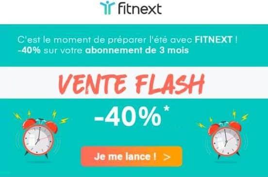 40% de remise sur l’abonnement Fitnext 3 mois