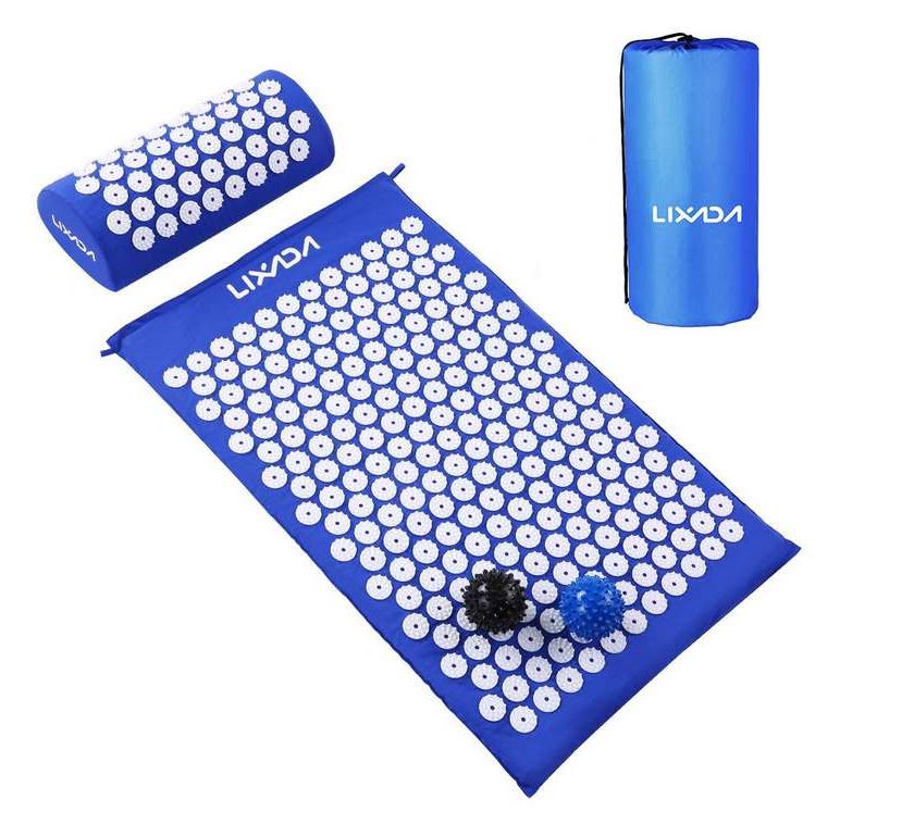 Kit acupression Lixada tapis et coussins de massage + 2 boules avec piques