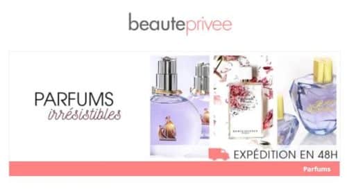 Vente privée parfums moins chers sur Beauté Privée