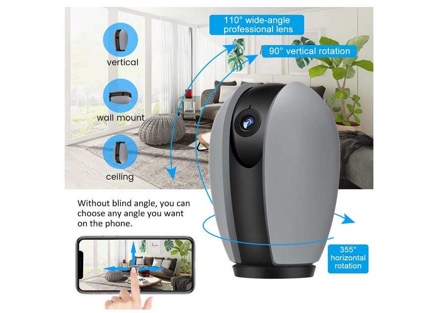 caméra de surveillance Wi-fi rotative Meco Eleverde