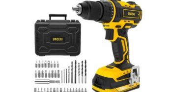 71,99€ le coffret perceuse à percussion visseuse sans fil 20V Urceri + 41 accessoires – port inclus