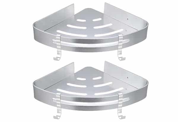 promotion lot de 2 étagères d’angle aluminium GOLDGE