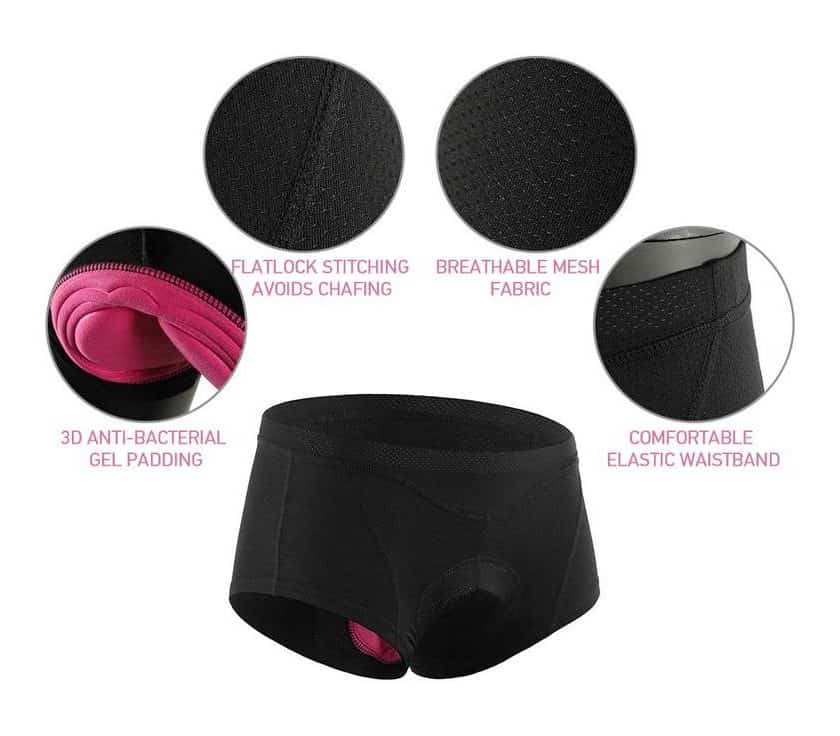 short sous vêtement rembourré cycliste anti-respirant (homme & femme) Lixada