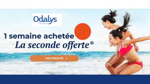 1 semaine achetée 1 semaine offerte avec Odalys Vacances