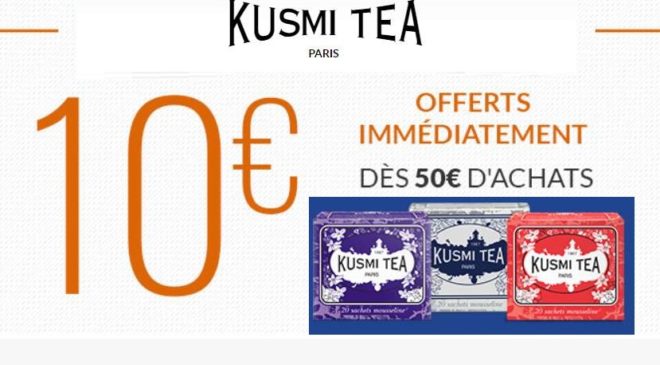 10€ de réduction sur le site Kusmi Tea
