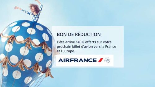 40€ de remise sur un billet d'avion Air France