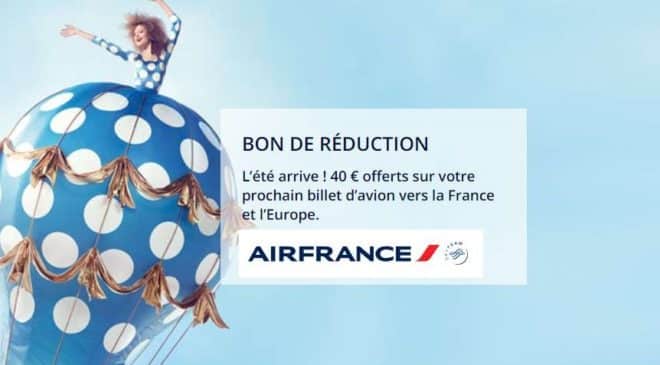 40€ de remise sur un billet d'avion Air France