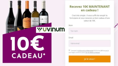 Bon achat Uvinum 10€ offerts sur l’achat