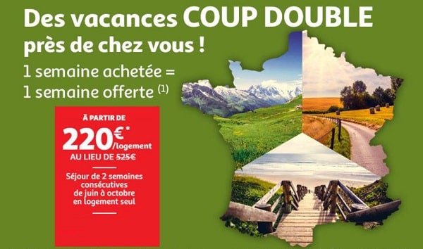 Bon plan vacances Auchan Voyages : 1 semaine achetée = 1 semaine offerte cet été