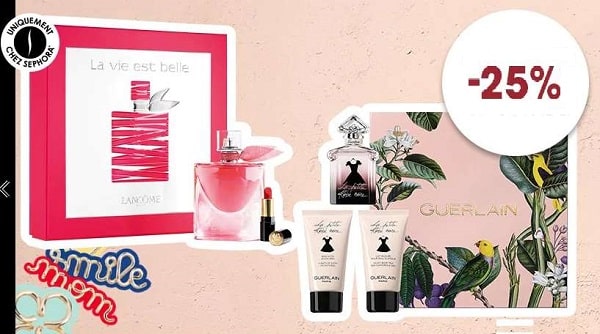 Fête des mères Sephora = remise de 25% sur tous les parfums dès 50 ml et coffrets parfums