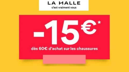 LA HALLE 15€ de remise sur les chaussures