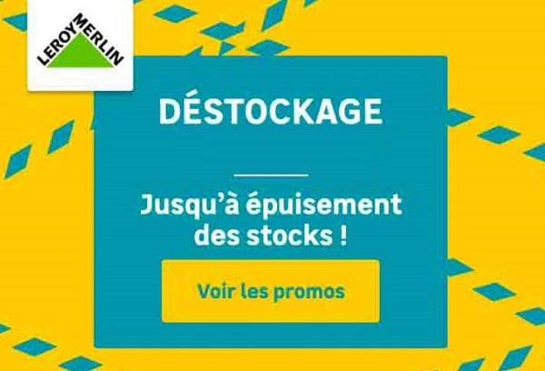 Les bonnes affaires Leroy Merlin et déstockage (en magasin mais commande en ligne)