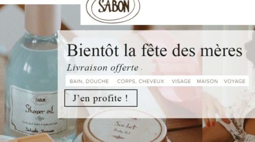 Livraison gratuite sans minimum sur la boutique en ligne Sabon