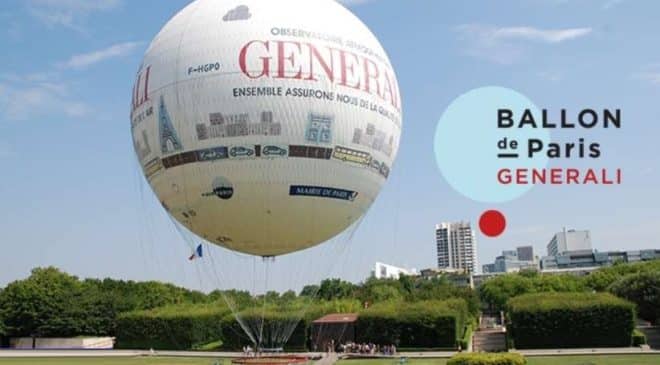 Survolez Paris dans le ballon Generali à tarif réduit : 14€ au lieu de 20€ (enfant 11€)