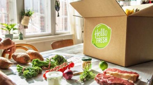 Vente privée box paniers recettes HelloFresh moitié prix