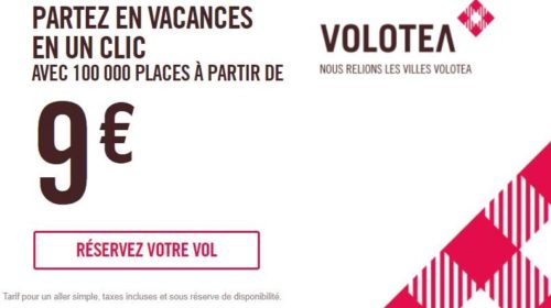 Voyagez en avion à partir de 9€ avec la vente Volotea