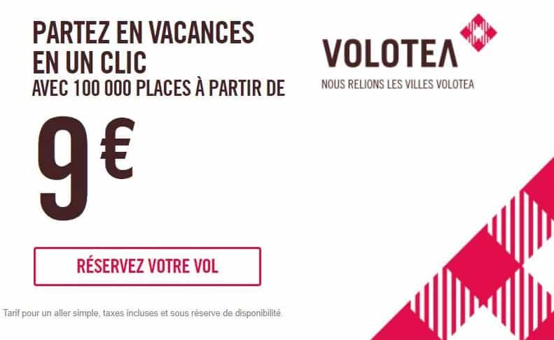 Voyagez en avion à partir de 9€ avec la vente Volotea