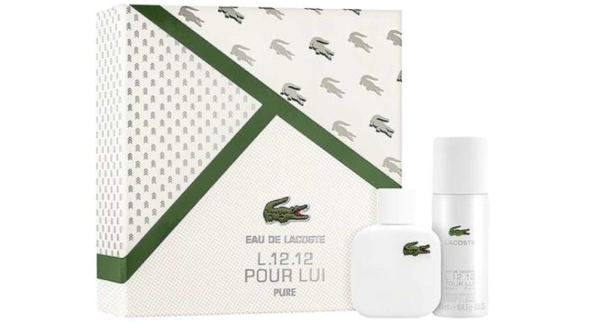 coffret eau de toilette Lacoste L.12.12 Blanc 50ml Déodorant 150ml