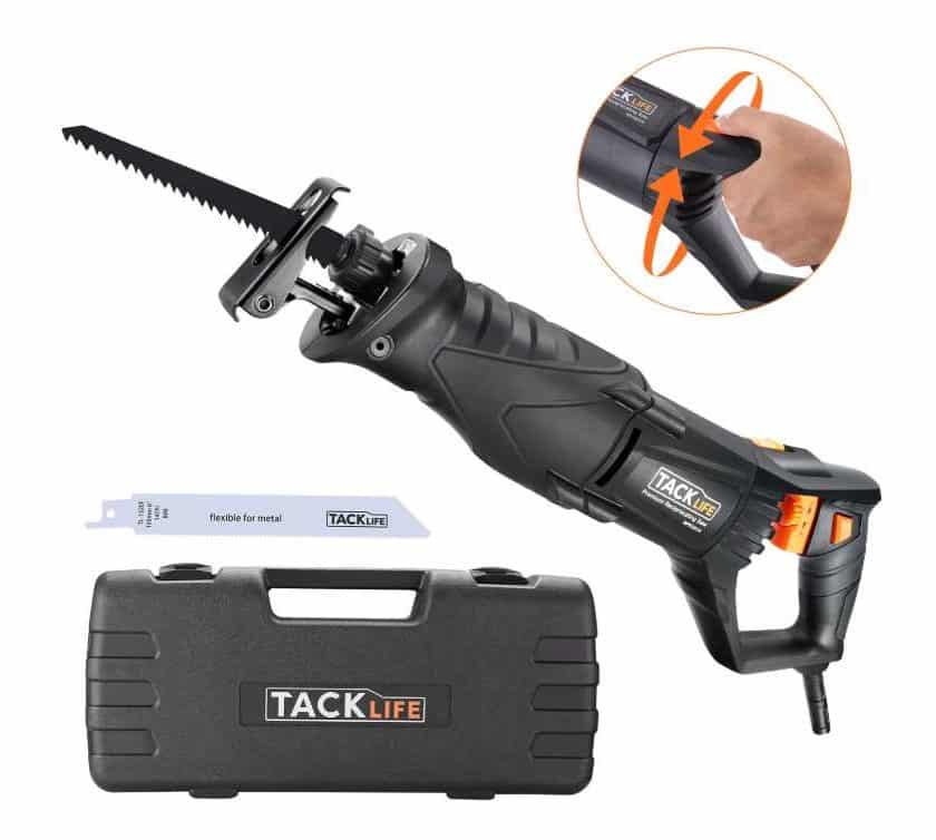 coffret scie sabre Tacklife 850W RPRS01A et 2 lames