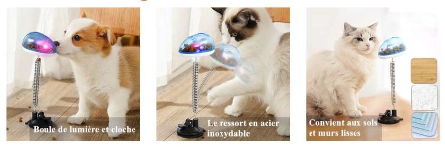 distributeur de croquettes ressort pour Chien et Chat