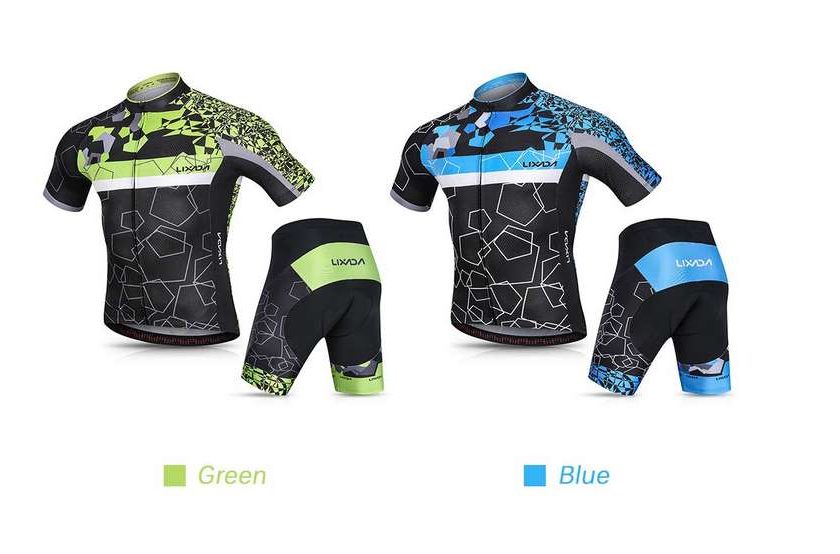 ensemble cycliste homme Lixada cuissard rembourré et haut manches courtes