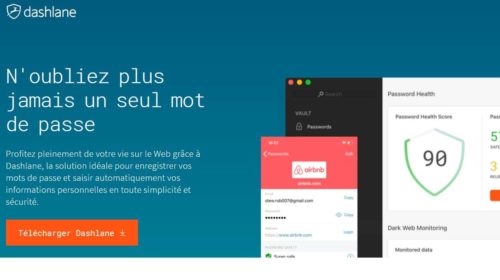 gestionnaire de mot de passe et données Dashlane Premium gratuit