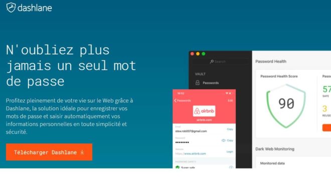 gestionnaire de mot de passe et données Dashlane Premium gratuit