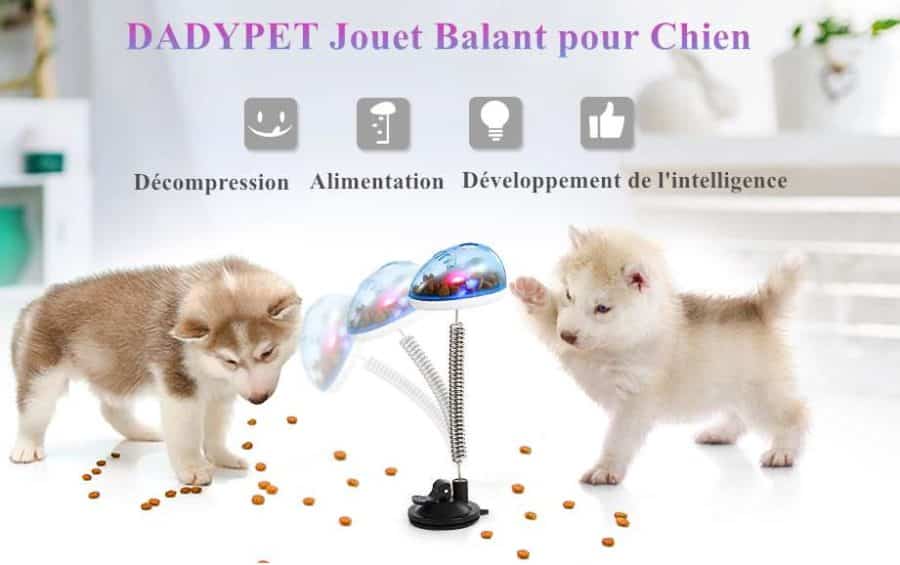 Moins de 11€ le jouet sur ressort distributeur de croquettes Dadypet (lumineux)