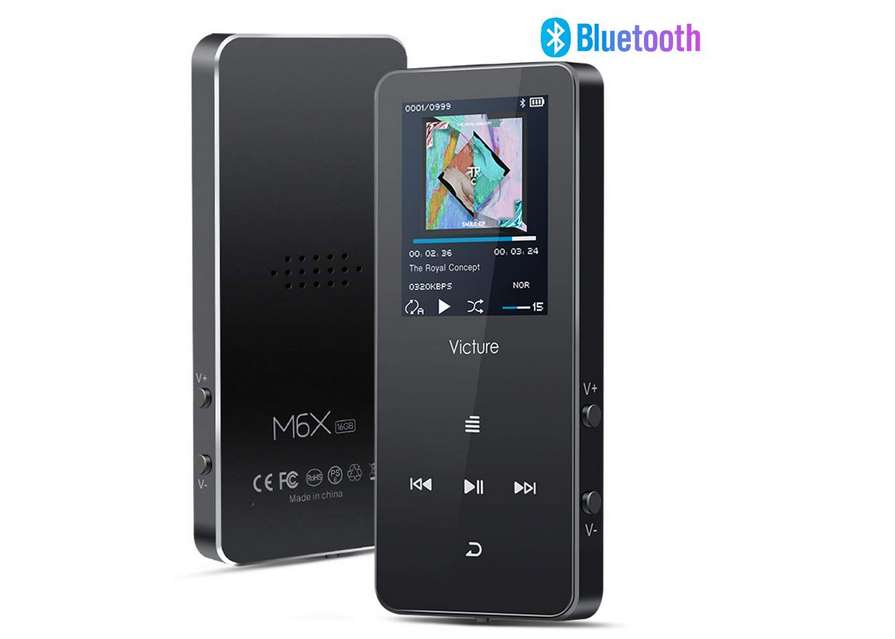 25,19€ lecteur MP3 Bluetooth Victure M6X (16 Go, FM, touches tactiles…) + brassard sport – livraison gratuite
