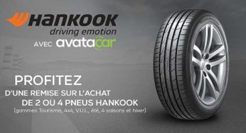 De 20€ à 80€ de remise immédiate sur les pneus Hankook (sur Avatacar)