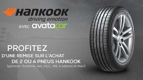 remise immédiate sur les pneus Hankook