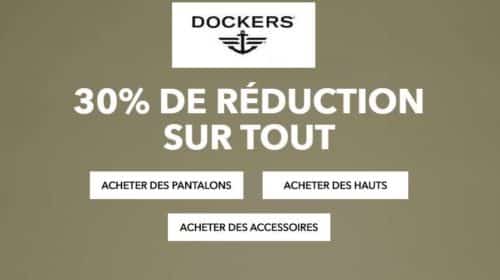 remise sur tous les articles du site Dockers