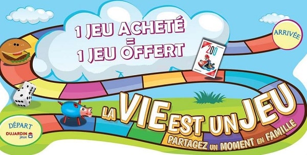 1 jeu Dujardin acheté = 1 jeu offert (Mille bornes, Cochon qui rit, Yam…) ODR