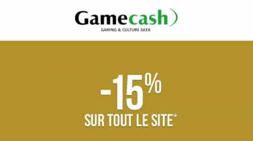 15% de remise sur tout le site Gamecash