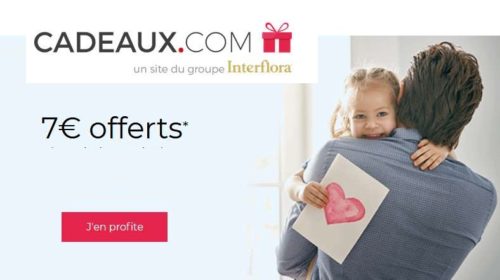 7€ de réduction sur votre commande sur Cadeaux