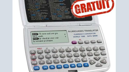 GRATUIT Traducteur électronique 8 langues de poche sur Pearl