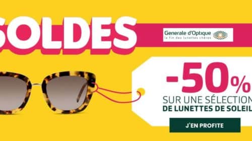 Soldes Générale d’Optique lunettes de soleil à moitié prix