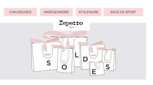 Soldes Repetto chaussures, maroquinerie, vêtements sport, sacs de sport et danse