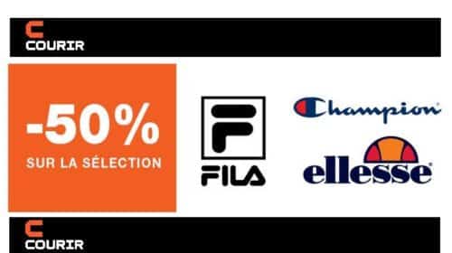 Vente flash Courir remise sur Fila, Ellesse et Champion